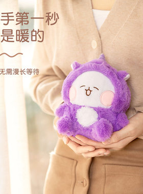 新品厂家a新款卡通毛绒潮萌暧手宝移动充二合一usb充电发热可携式