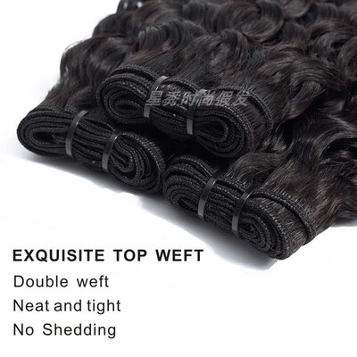 极速9A Peruvian human hair wateAr wave bundles 4*4Lace closu