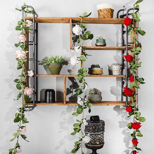 新品Artificial Rose Vineu Hanging Flowers For Wall Decoratio