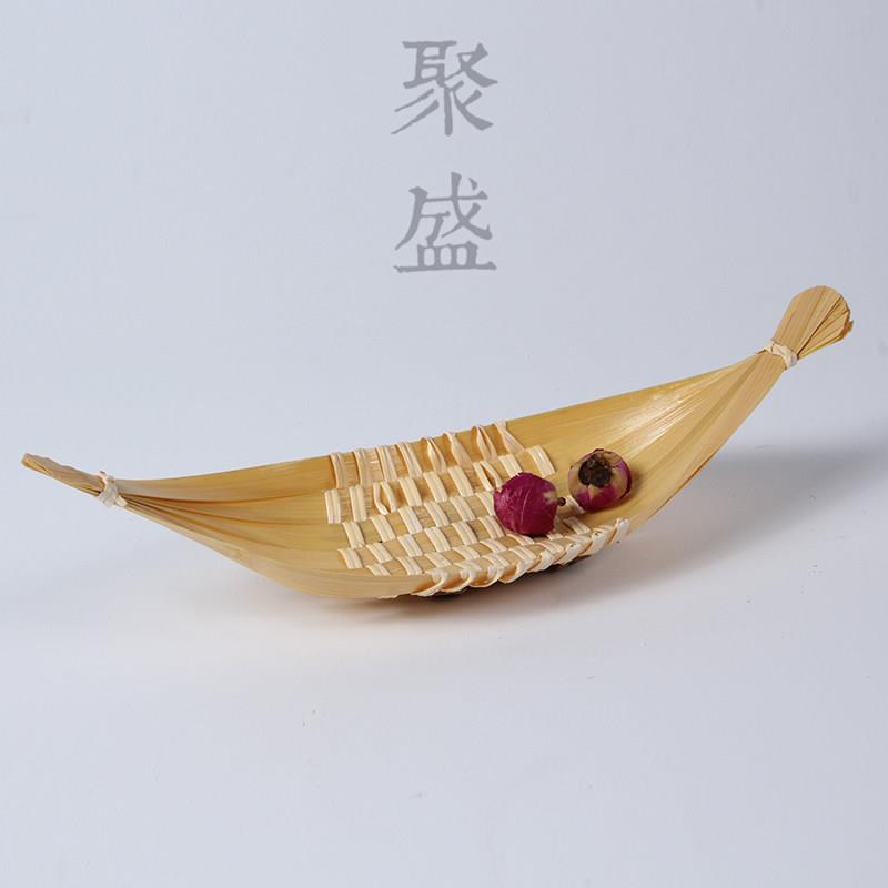 极速手工竹编织品收纳筐竹盘点心篮子水果盘竹匾小竹篮Z簸箕筲米