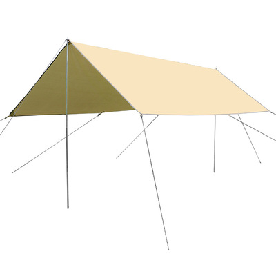 极速黑胶天幕帐篷户外p露营装备野营遮阳棚野餐桌椅防晒八角蝶形