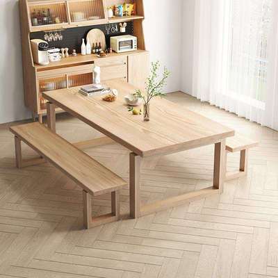 北欧白蜡木全实木餐桌椅组合家用长方形莫比恩实木餐桌客厅工作台