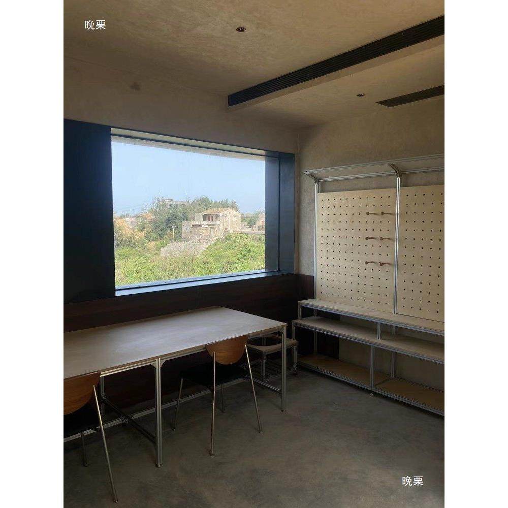 铝型材桦木海洋板收纳柜展示柜落地商场洞洞板装饰品陈列架置物架