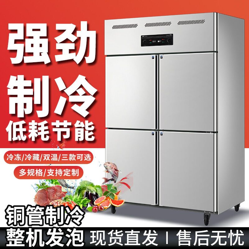 四门六门冰箱商用四开门冷藏冷冻柜厨房立式4开门冷柜六门冷柜
