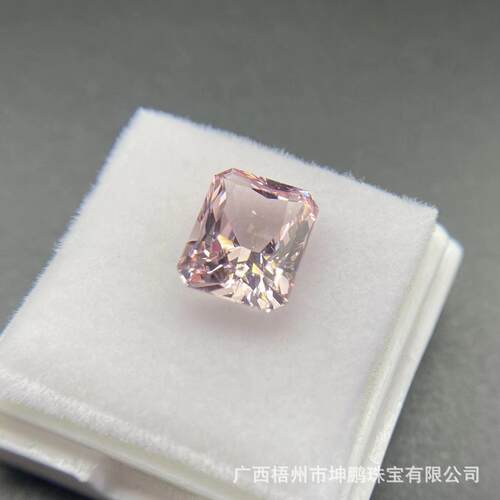 源头厂实验室培育摩根石长方倒角冰花切割粉摩根雷迪恩切首饰主石
