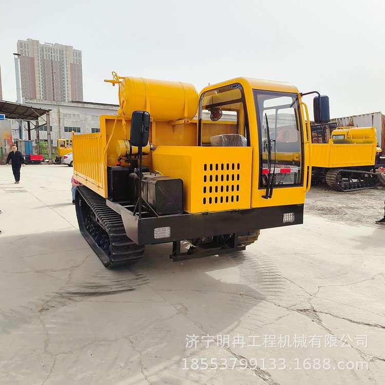 爬坡王全地形8吨拉混凝土自卸运输车 履带式搬运农用翻斗平板车辆