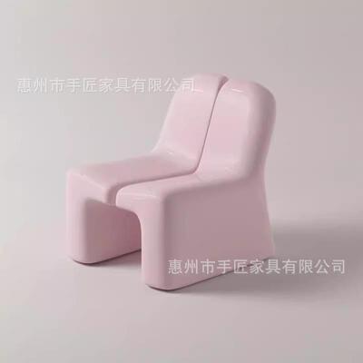 样板房别墅酒店展厅创意异形设计师对立椅玻璃钢休闲椅电镀单人椅