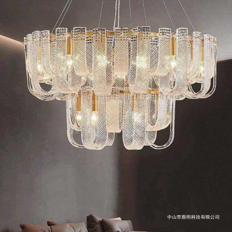美式轻奢后现代风玻璃客厅吊灯酒店别墅卧室餐厅灯意式法式主灯具,家装灯饰光源,智能吊灯,淘宝优惠券,粉丝福利购,淘宝优惠卷