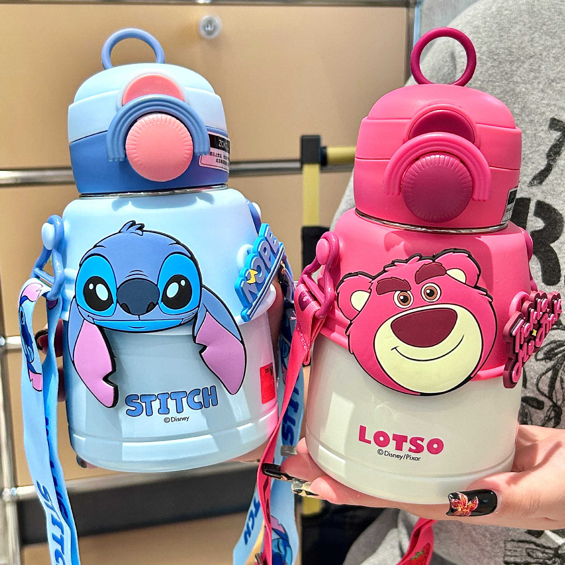 草莓熊儿童保温杯食品级316男