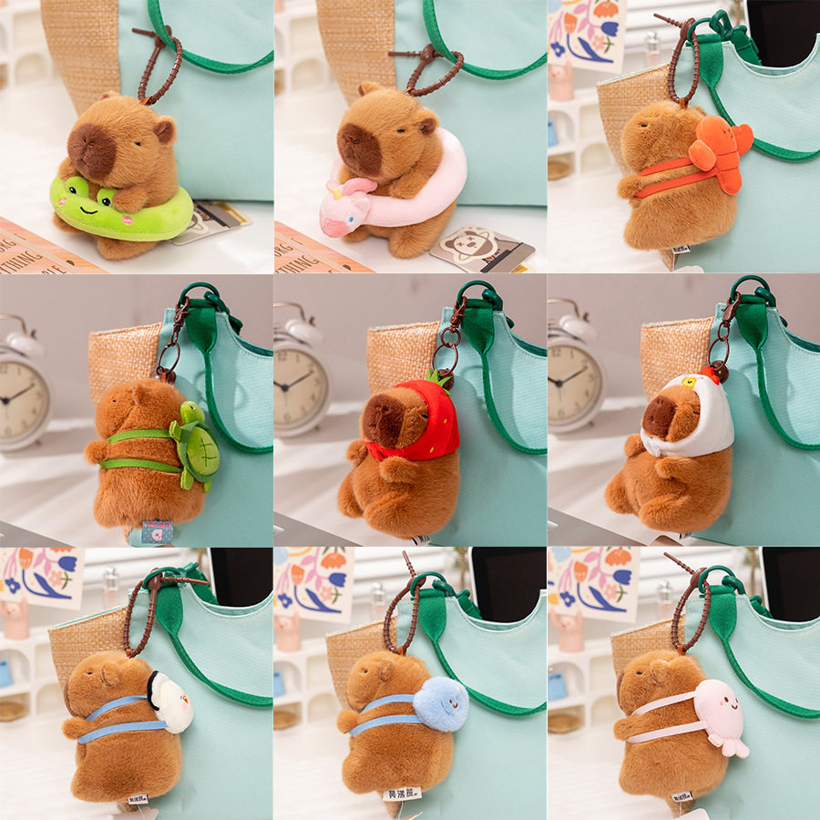 鼻涕熊卡皮巴拉公仔毛绒挂件网红美拉德水豚丑萌挂件可爱包包挂饰,玩具/童车/益智/积木/模型,毛绒/玩偶/公仔/布艺类玩具,淘宝优惠券,粉丝福利购,淘宝优惠卷