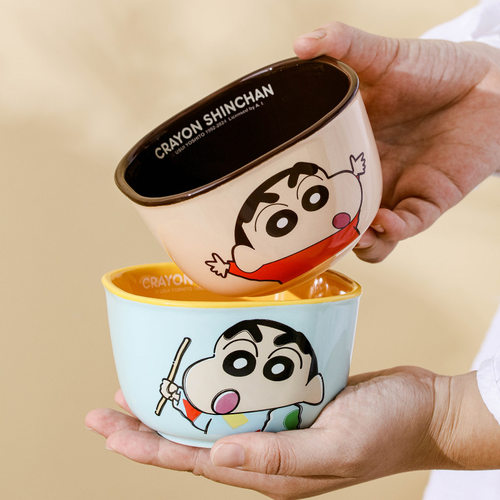 蜡笔小新陶瓷碗卡通碗可爱餐具