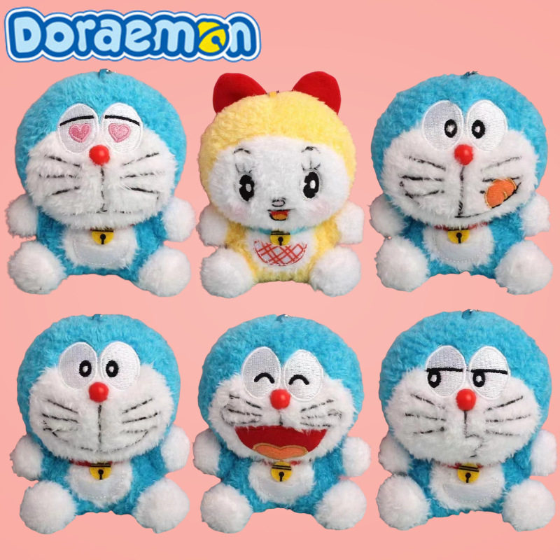 正版哆啦A梦公仔可爱毛绒挂件机器猫钥匙扣玩偶背包挂饰抓机娃娃