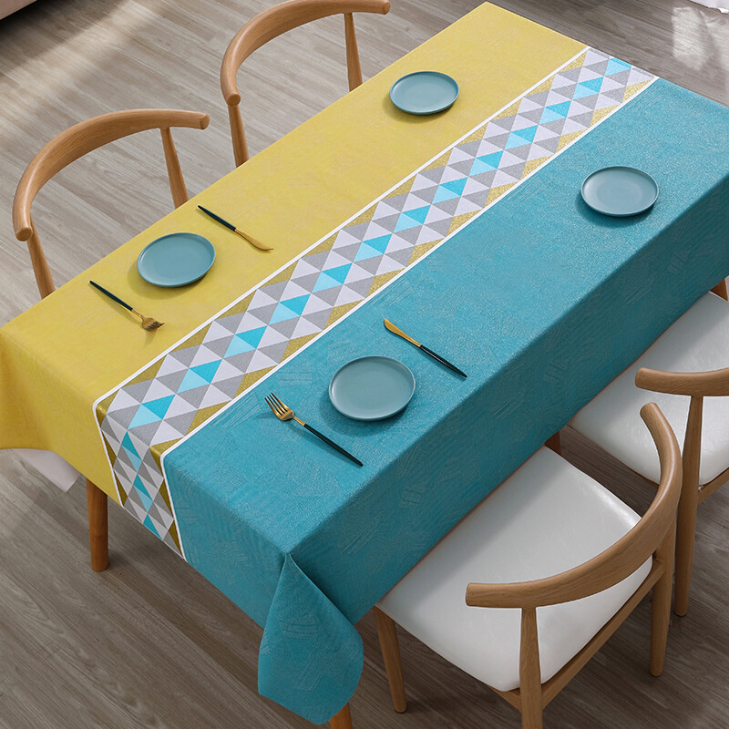 北欧桌布布艺防水防烫防油免洗长方形 pvc茶几布餐桌垫书桌垫盖布