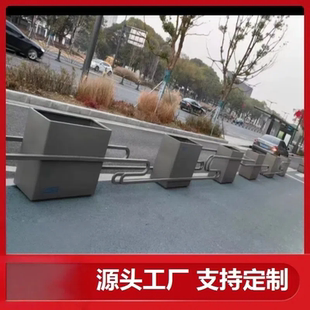 厂家直销围栏花盆道路金属花箱组合花槽户外广场铁艺花箱商业街