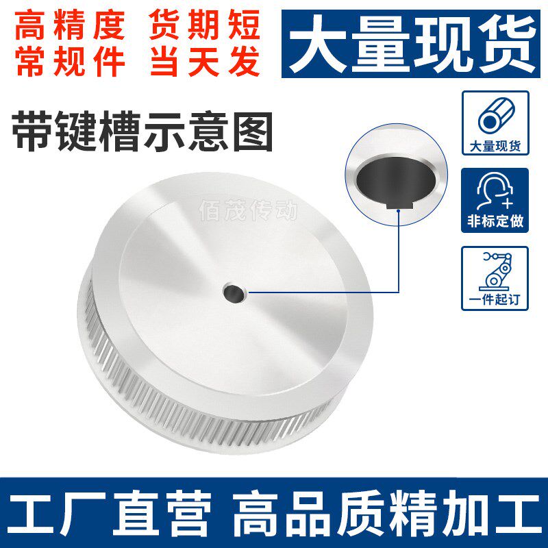 同步带轮S5M62齿宽22/q27内孔5/6/8/10/14同步轮不锈钢304材质酸