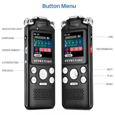 Professional Voice Acttivated Digital Audio Voice Recorder 8