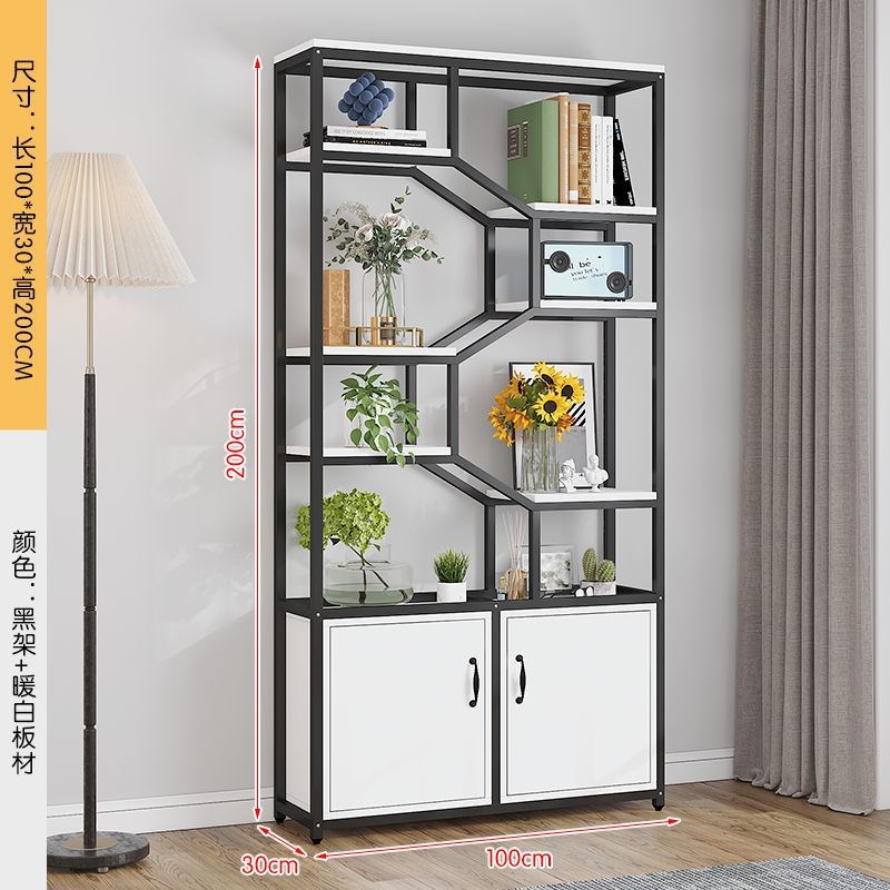 新品金属b铁艺屏风客厅储物柜展示柜置物架进门玄关柜公室隔断柜
