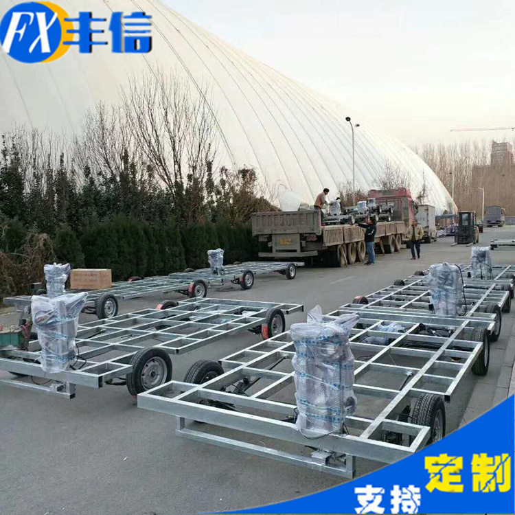 厂家直供改装车架电动四轮移动餐饮车底盘移动岗亭移动街景电动车