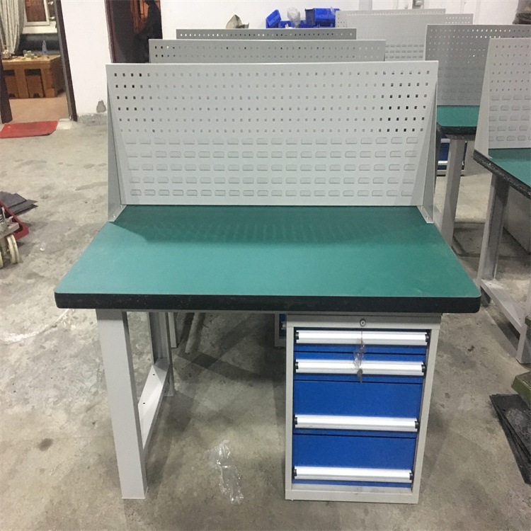 实验室重型带挂板带电源灯架维修操作台车间流水线检测工作台图片