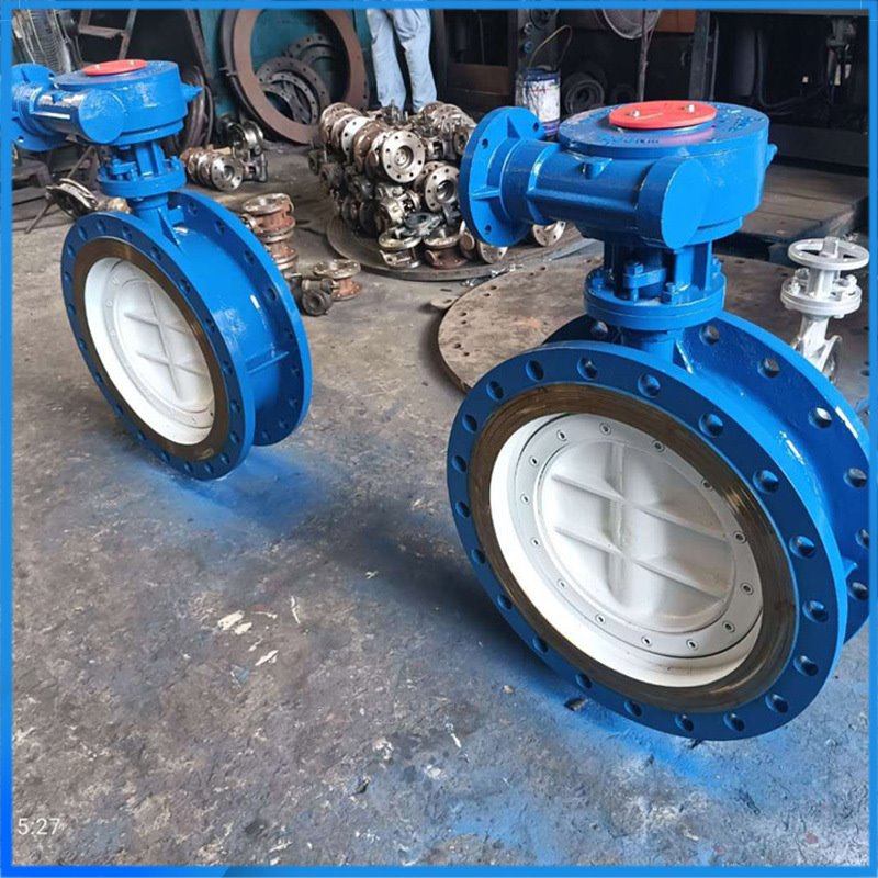 潍坊不锈钢高温轻型浇注料倾斜式双轴蝶阀D941W-1C 安全可靠