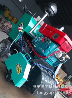 供应柴油双刀马路切割机电动混凝土切缝机装两张三道的混凝土切割