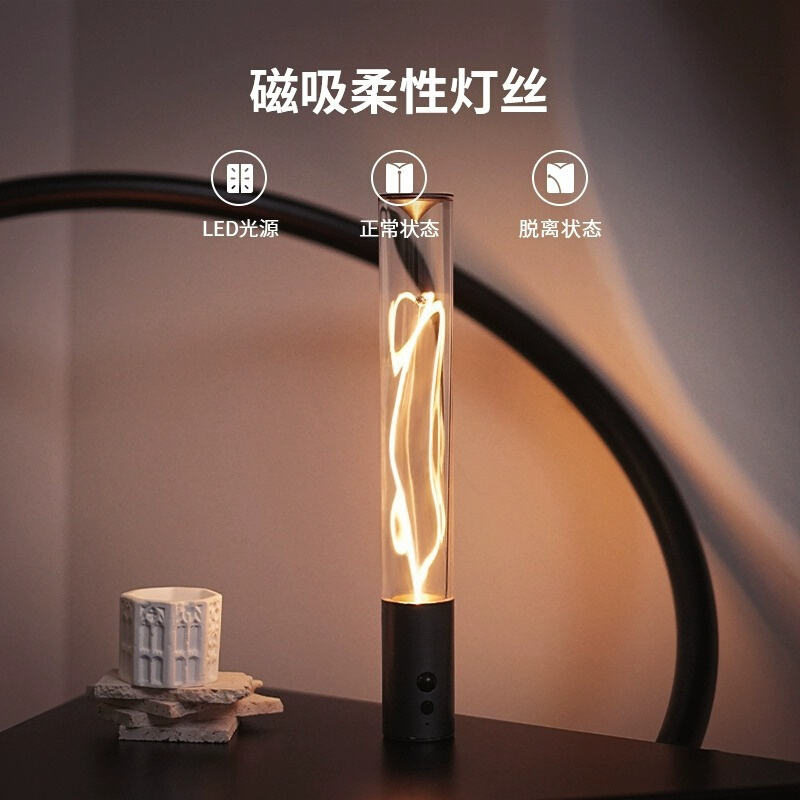 无线人体感应灯家用台灯光控夜灯卧室氛围灯人来即亮充电床头灯