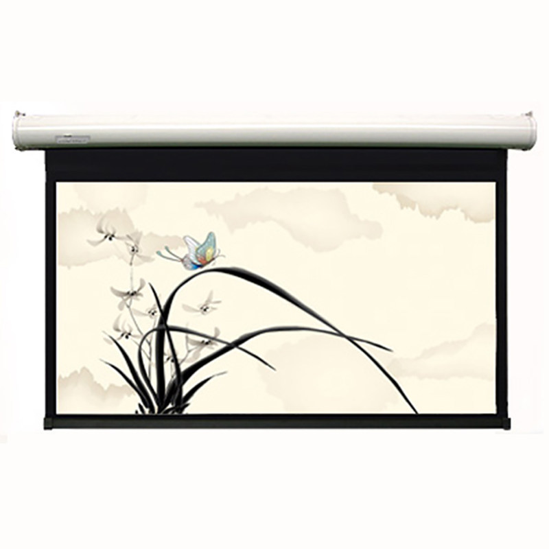 极速经科JK电动遥k控不带拉绳投影幕布M3-FI/300s玻纤幕灰幕80寸1