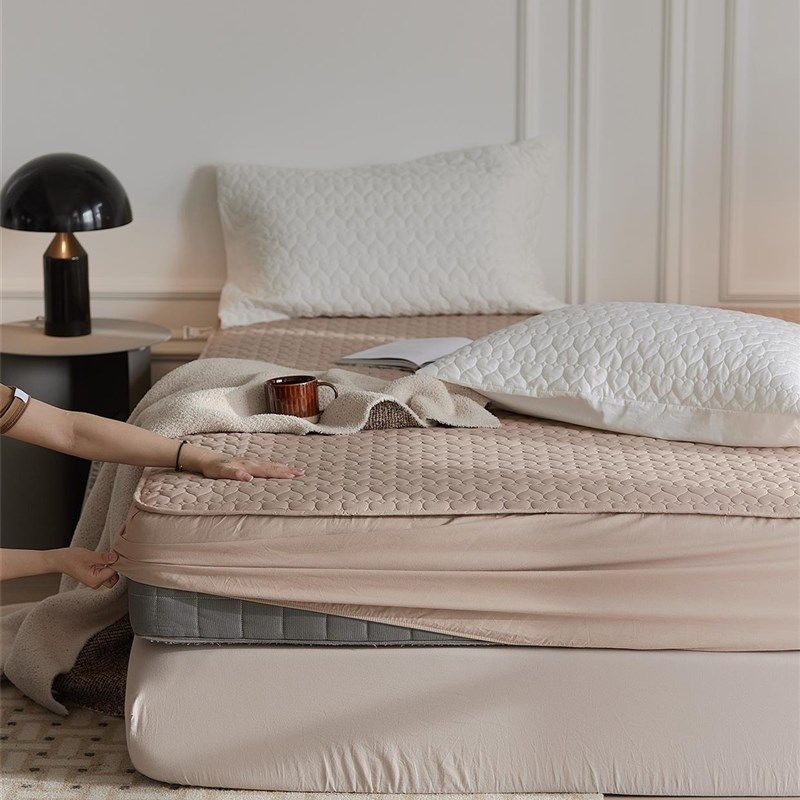 极速全棉绗缝夹i棉加厚爱心床笠单件 防滑床罩保护套纯棉床垫防尘,床上用品,床笠,淘宝优惠券,粉丝福利购,淘宝优惠卷