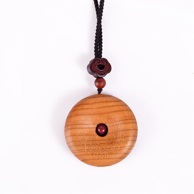 极速桃木平安扣吊坠挂件项链男女款原木饰品钥匙S扣随身护挂绳项