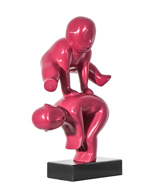 极速北欧跳马f小孩抽象摆件现代简约办公室家居客厅酒柜装饰品雕