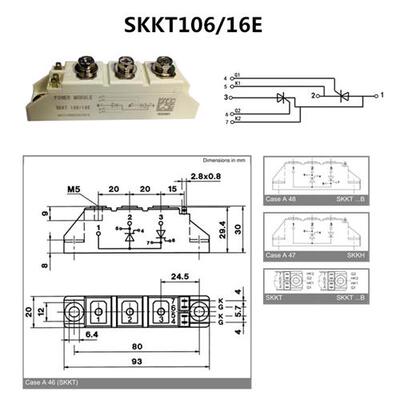新品SKKT106/j16E半导体控制整流器模块42A57A72A92A晶闸管SKKD16