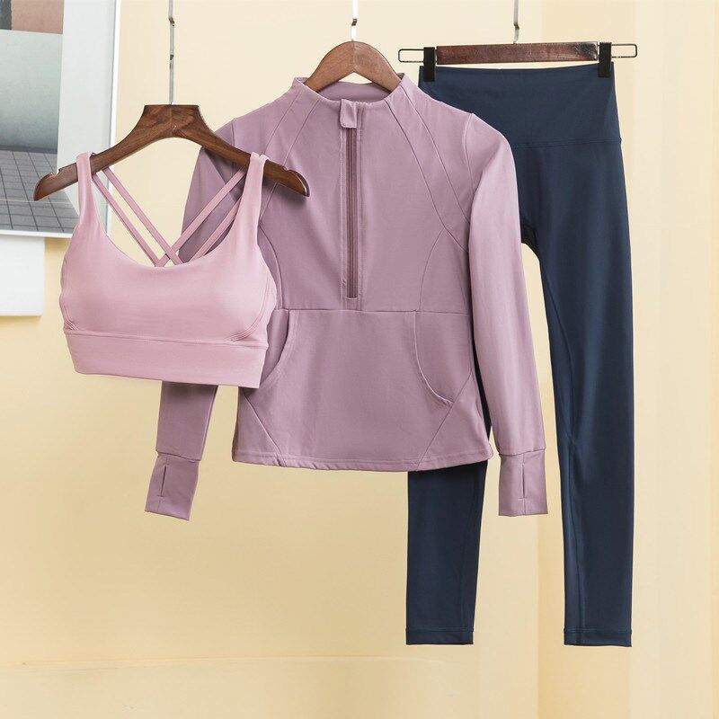 新品春季瑜伽服女2025新款透气显瘦跑步运动P套装专业高端网红健