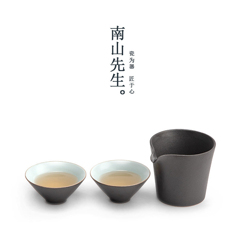 新品创意黑陶功夫茶p具套装陶瓷盖碗办公家用简约泡茶器整套