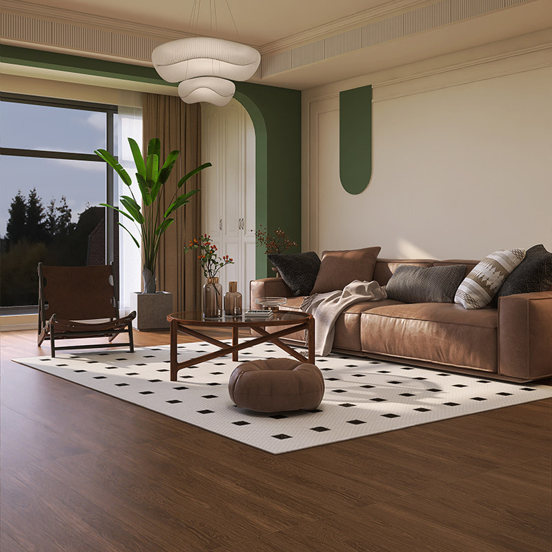 极速焦糖色简约法式木纹瓷砖600x1200 卧室客厅T阳台仿实木全瓷地