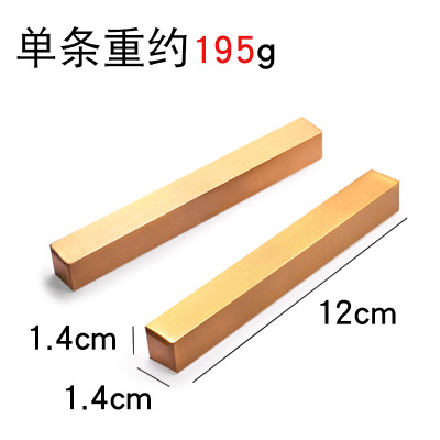 极速黄铜对镇长形镇纸镇尺大号简约文镇摆K件文房四宝礼品把玩铜