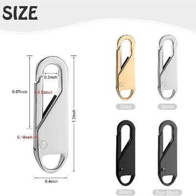 极速10/5PCS Universal Zippexr Puller Detachable Metal Zipper