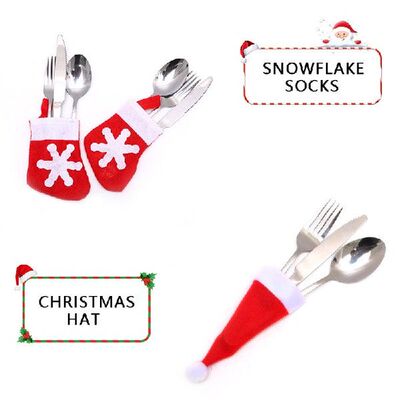 极速New cYear Chirstmas Tableware Holder Knife Fork Cutlery