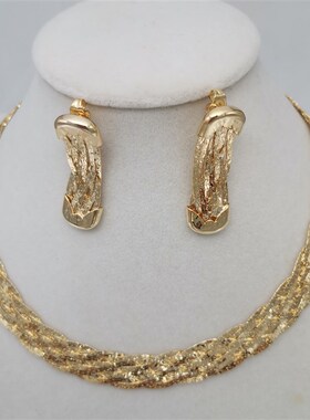 极速Africa Nigeria Jewelry Fashion Dubai GoldP Jewelry Set N