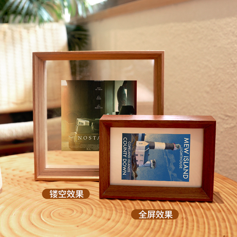 极速双面透明压克力相框摆台a3aB4海报画框装裱展示创意洗照片挂