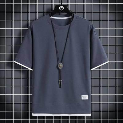 Shao Shan Clothing Waffle Round Neck Short Sleeve Men&#3