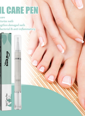 Nail care pen moistens and protects the surface of fingernai