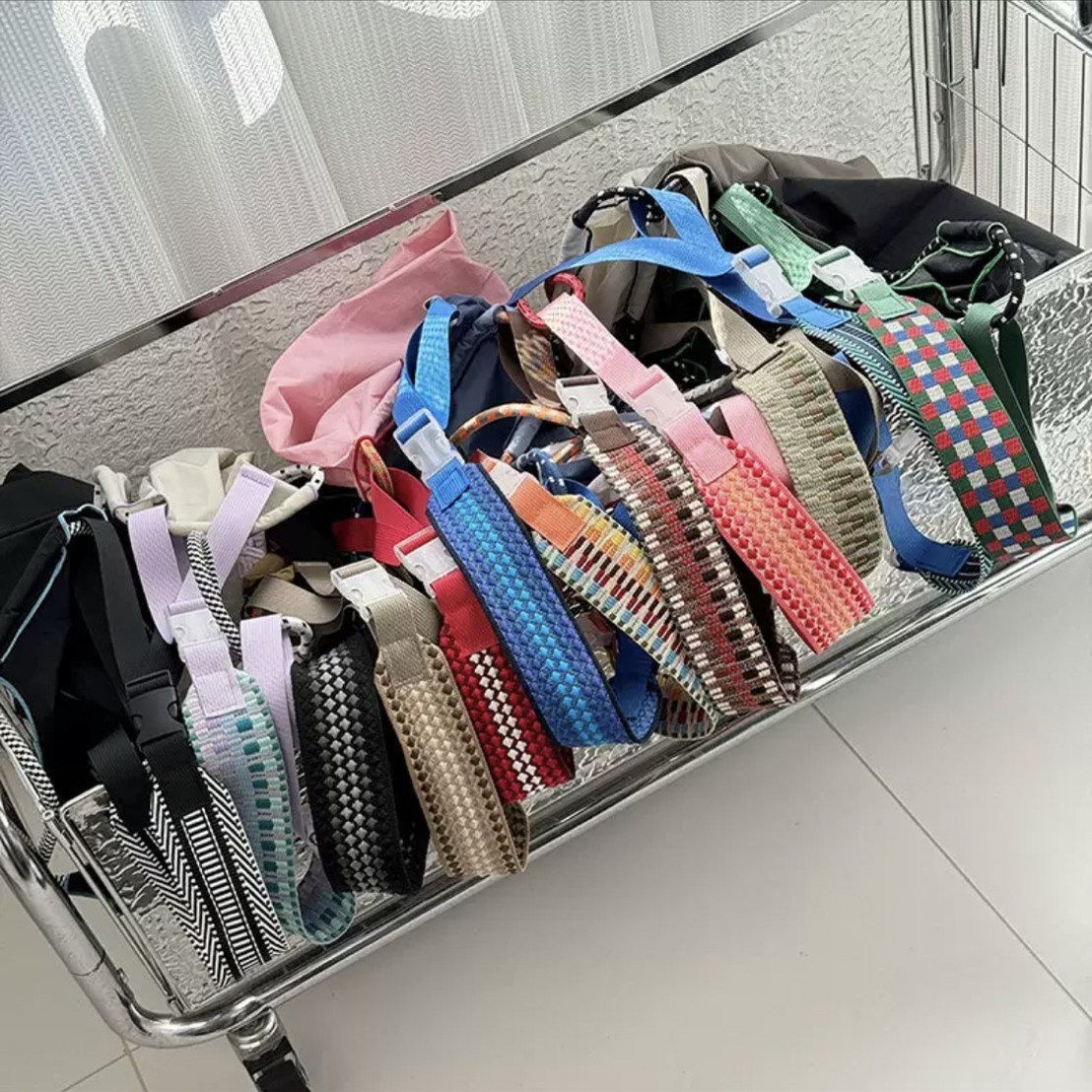 日系尼龙布包 ball chain 多彩编织绳肩带延长带多用途可单肩斜挎,服饰配件/皮带/帽子/围巾,包带,淘宝优惠券,粉丝福利购,淘宝优惠卷