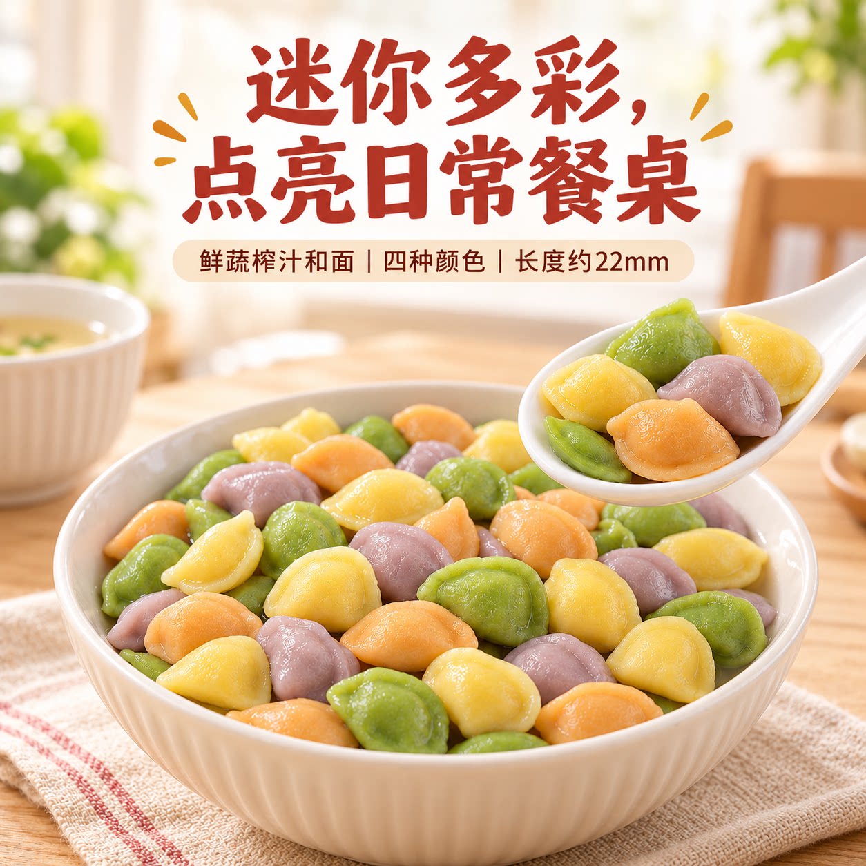 小食优方多彩迷你珍珠水饺无添加