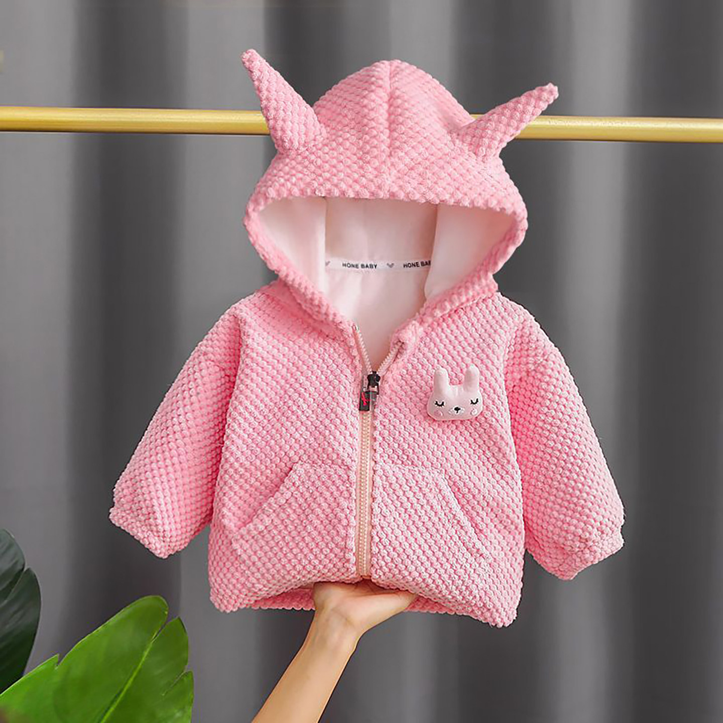 童装女童外套秋冬季2025新款加绒加厚小童女宝宝外穿可爱开衫卫衣