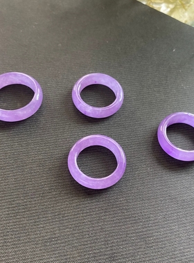 天然水晶戒指女紫水晶九离紫火招财冰紫戒指小众高级感ins风仙女