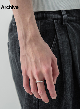 Millo Archive戒指时尚单品男女闭口简约银色精致复古设计感小众