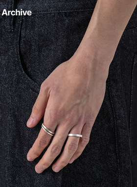 Millo Archive戒指简约日常通勤银色复古休闲轻奢男女同款