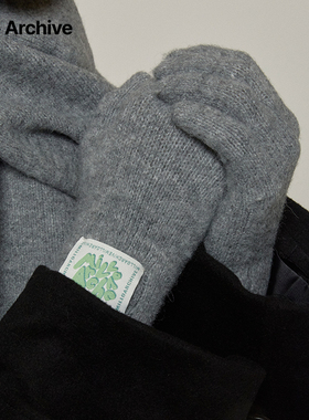 Millo Archive早春新品羊毛混纺男女同款保暖防风分指手套通勤