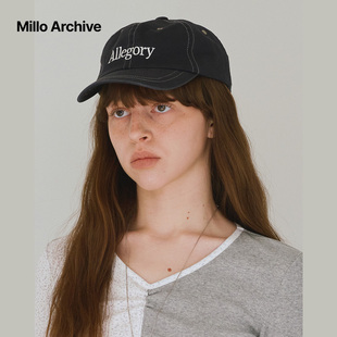 【郑赫同款】Millo Archive2025春新款复古棒球帽男女同款鸭舌帽