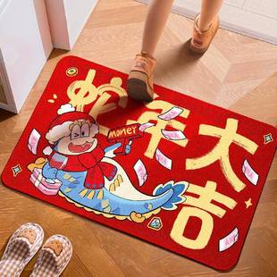 家用过年门口高级装 入户门地垫春节进门垫子2025新年新款 饰脚踏垫